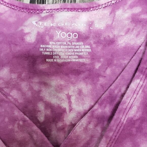 TEK GEAR PINK TIE-DYE YOGA TANK, SIZE SMALL - Picture 6 of 6
